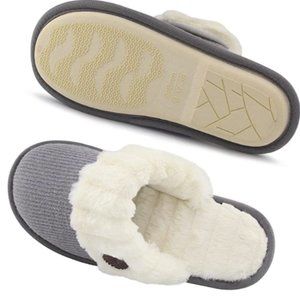 *NEW* GREY BEDROOM SLIPPERS